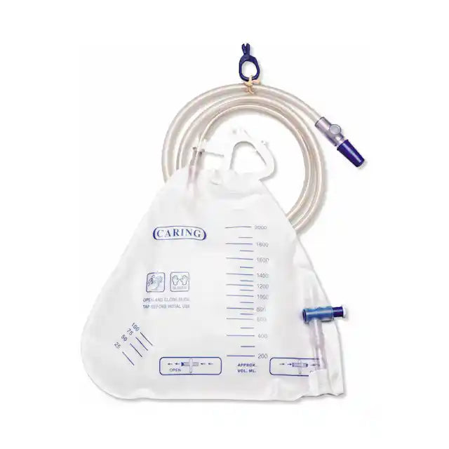 2000mL Medline Urinary Drainage Bag/ anti-reflux valve flap system/ DYNC1674