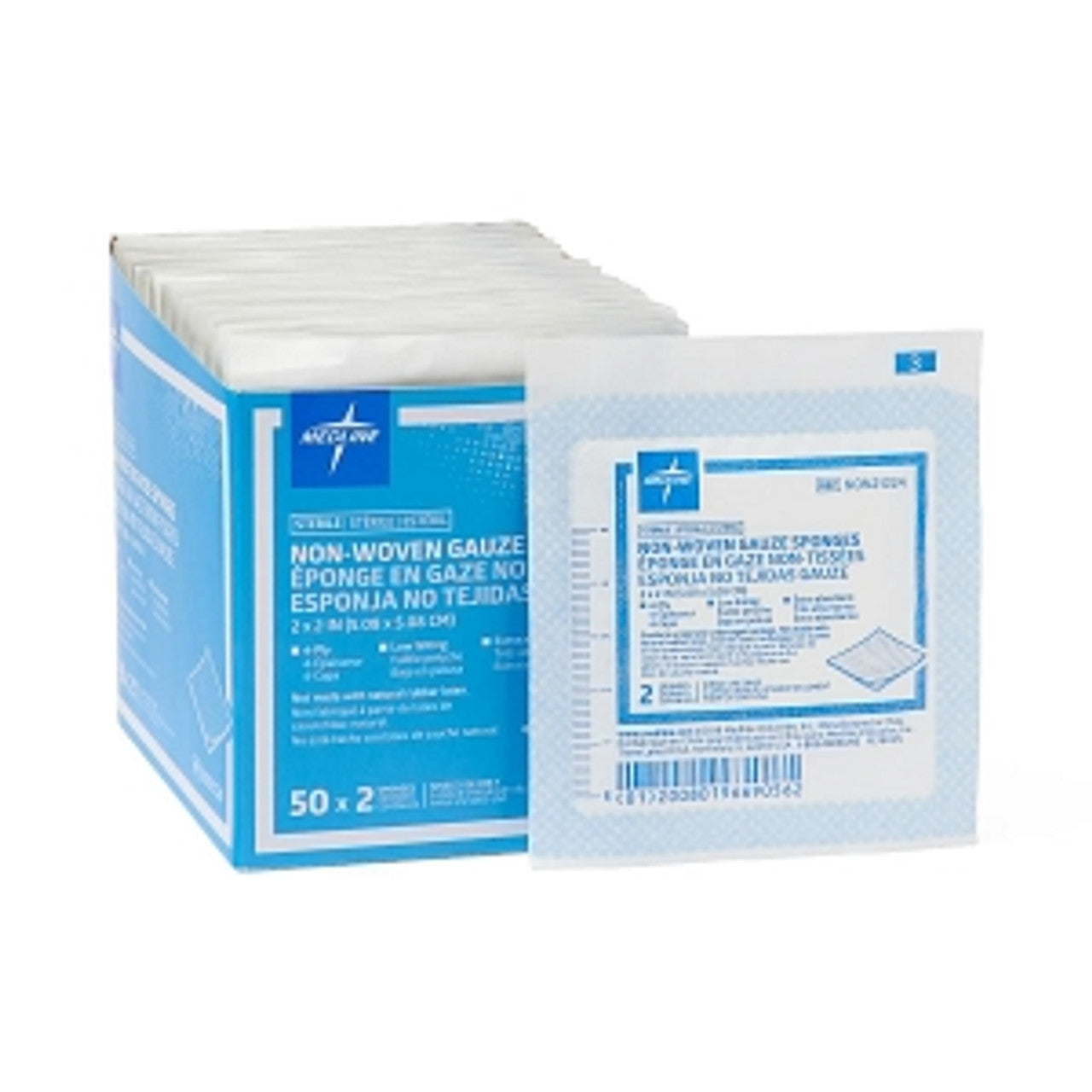 Non-Woven Gauze Sponges/ 4x4" Sterile 6-Ply/50ct/ box NON21446