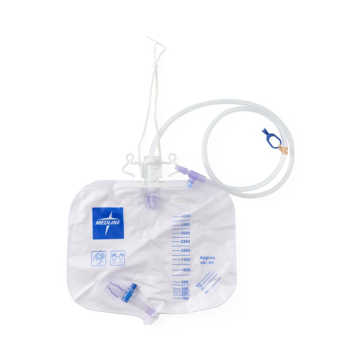 4000mL Medline Urinary Drainage Bag/ Slide-Tap Drainage Port/ DYND25405
