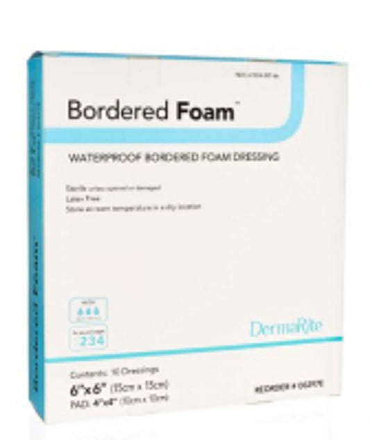 Bordered Foam/ Waterproof Bordered Foam Wound Dressing/ DermaRite 00297E