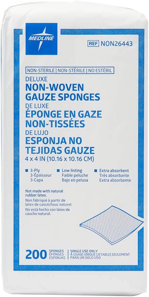 Non-Woven Gauze Sponges/ Medline/ 200 per box : 200/pk - NON26443