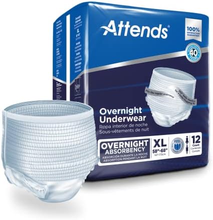 Attends Overnight Underwear XL-58-68" : 12ct/ APPNT40