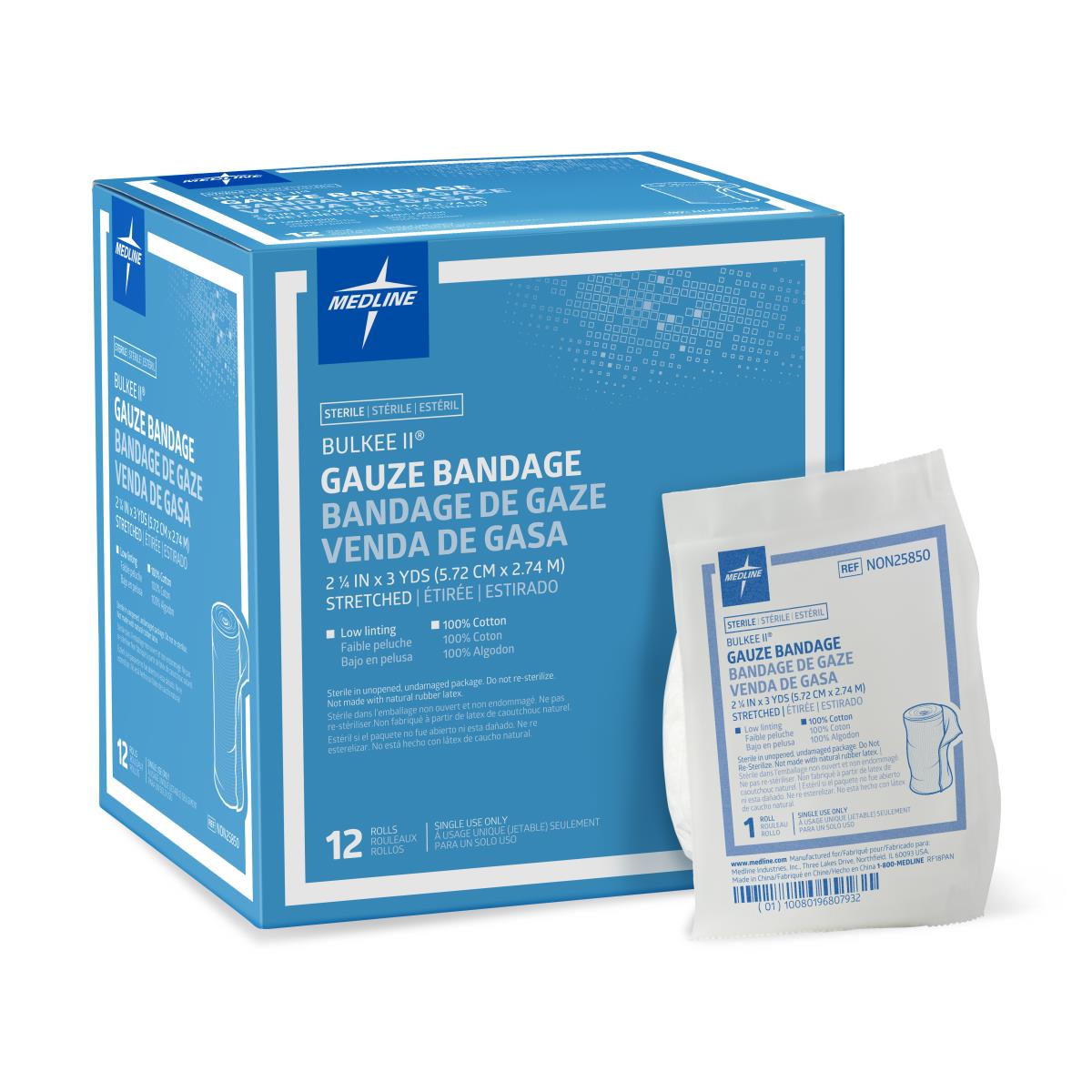 BANDAGE, GAUZE, BULKEE II, 4.5"X4.1YD, STRL/ HCPC